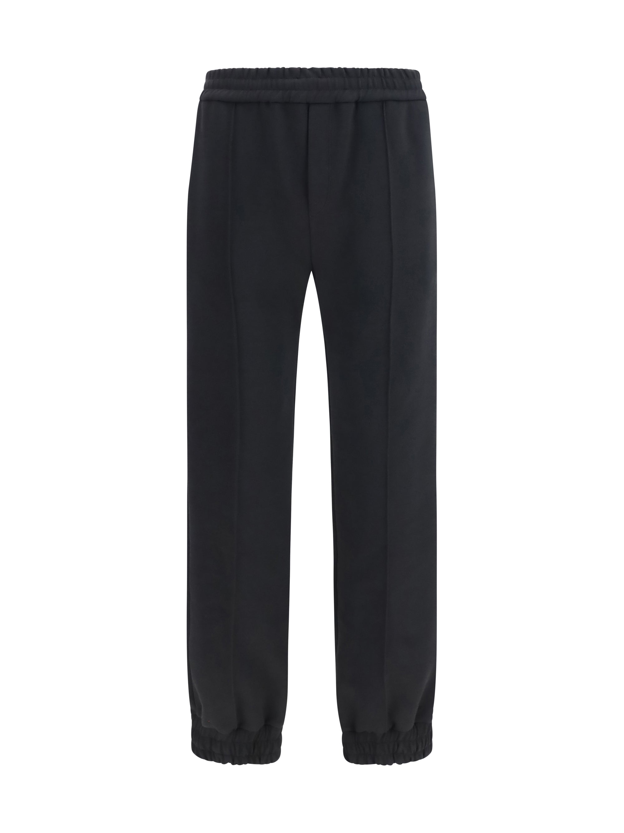 Cotton-blend Joggers — Black
