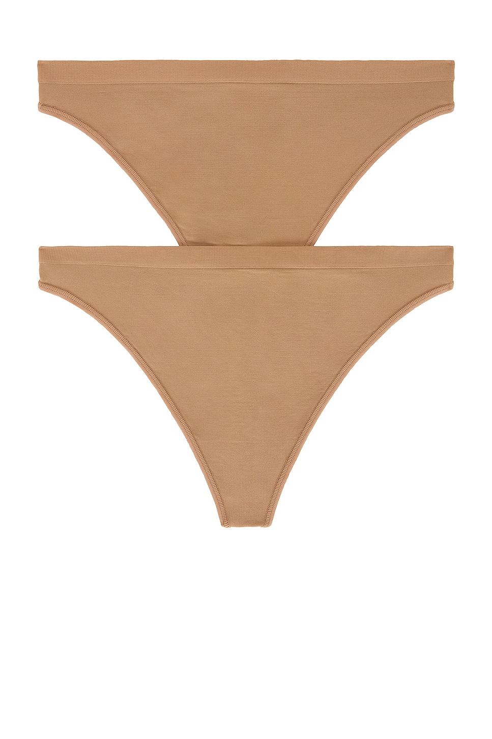 Wolford Individual Thong 2 Pack in Macchiato - Brown.  XL also in
