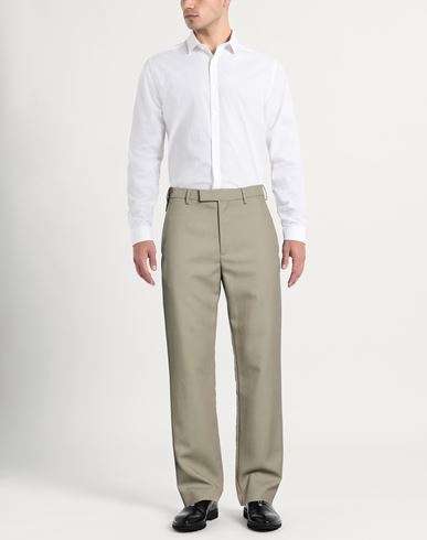 Man Pants Taupe Size L Virgin Wool