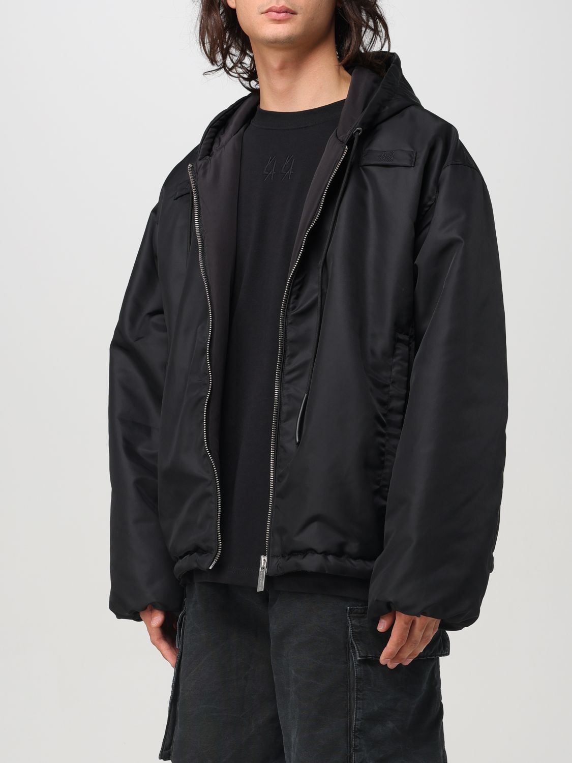 Zip-up hooded jacket - Black