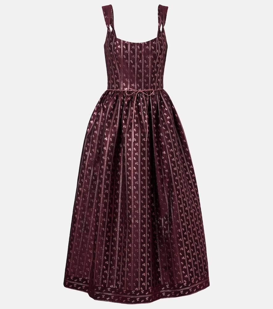Apple bow-detail bustier dress