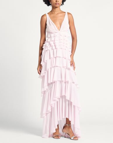 Woman Maxi dress Light pink Size 8 Polyester
