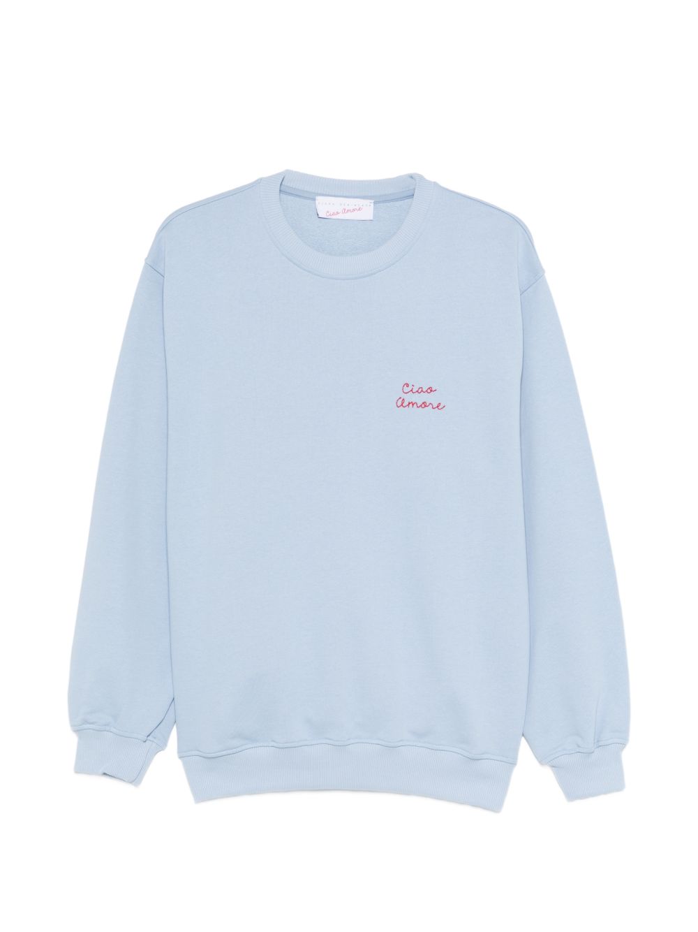 Embroidered Tailoring Round Neck Long Sleeve Sweater
