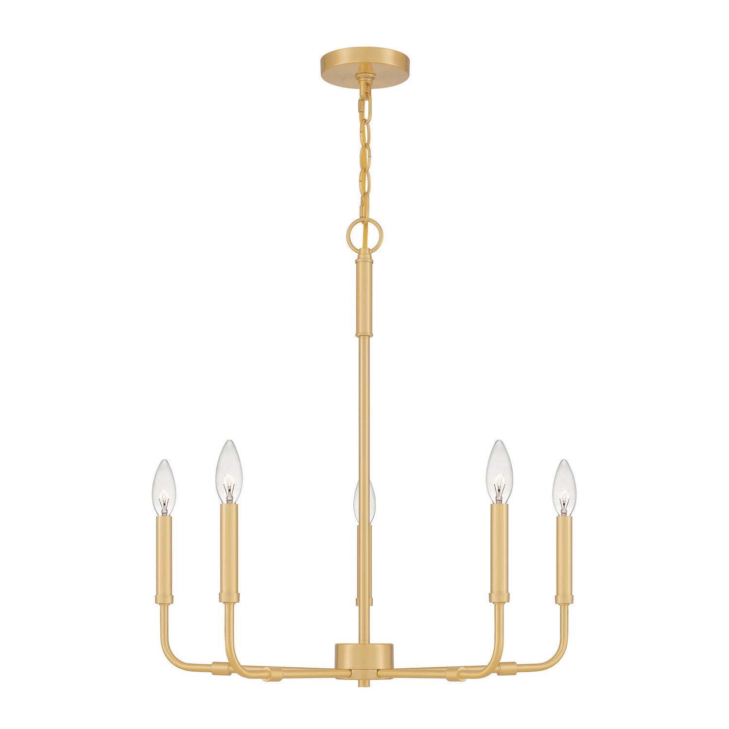 Abner 5-Light Chandelier in Aged Bra