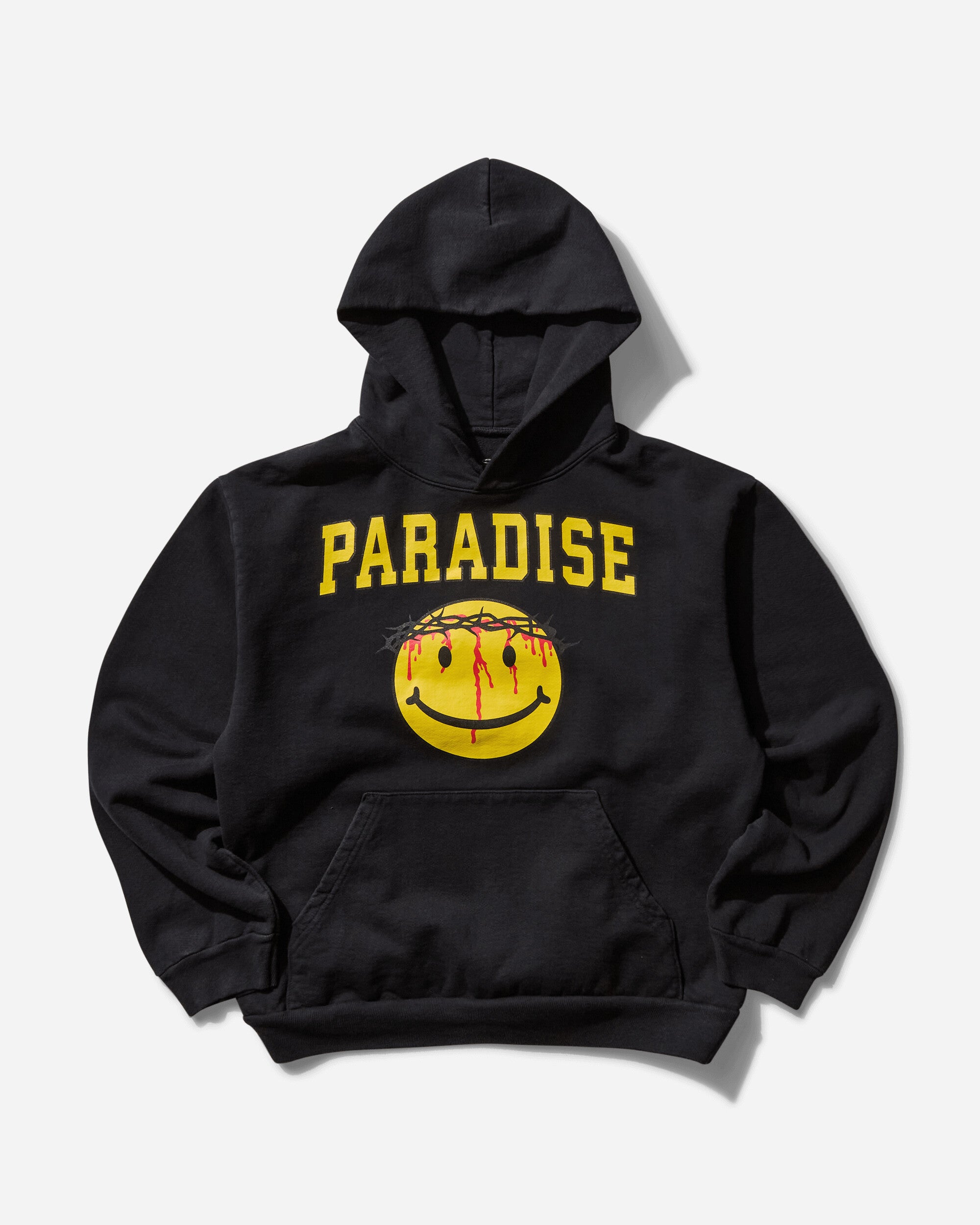 Men s Smiley Jesus Hoodie Black
