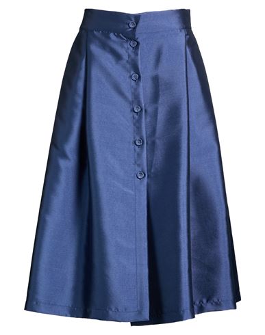 Woman Midi skirt Blue Size M Polyester