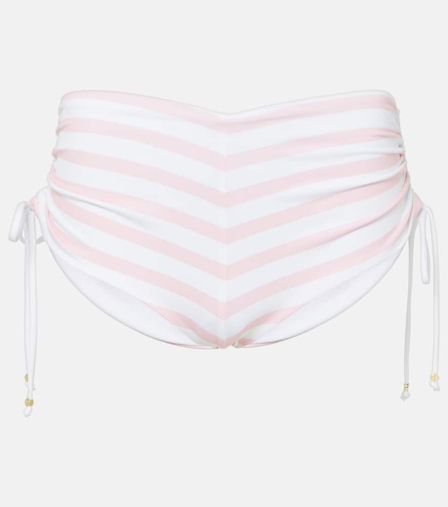 Stefani striped ruched shorts