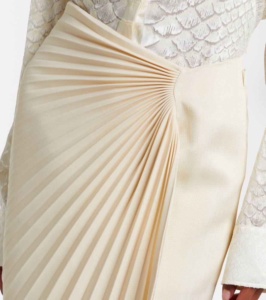 Pleated midi skirt