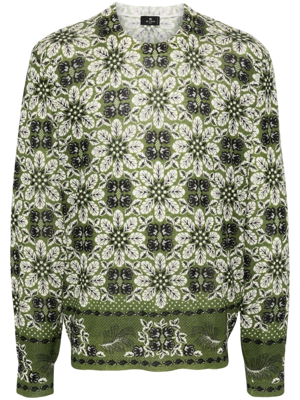 Floral Pattern Knitted Jumper
