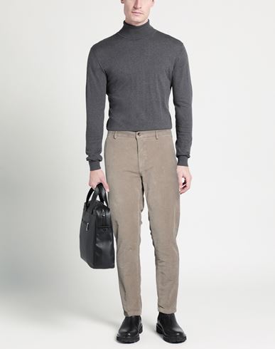 Man Pants Grey Size 36 Cotton, Elastane