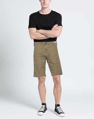 Man Shorts & Bermuda Shorts Military green Size 30 Cotton