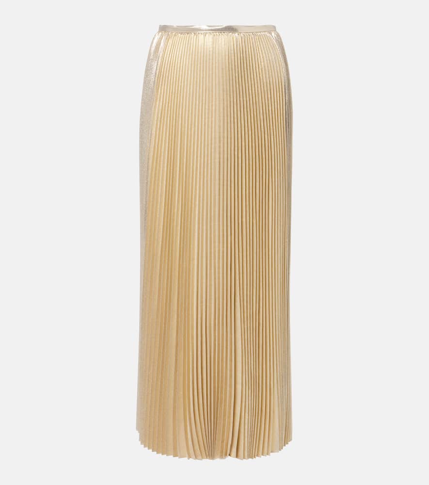 Essai silk-blend lamé midi skirt