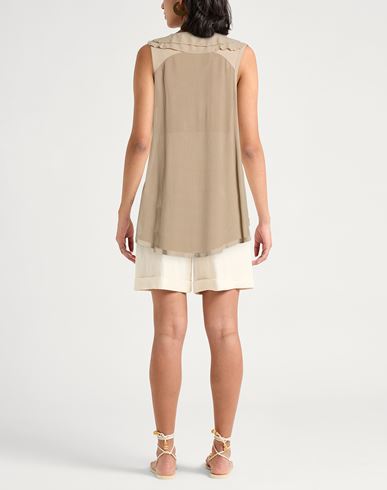 Use Woman Top Beige Size L Cotton, Linen, Viscose