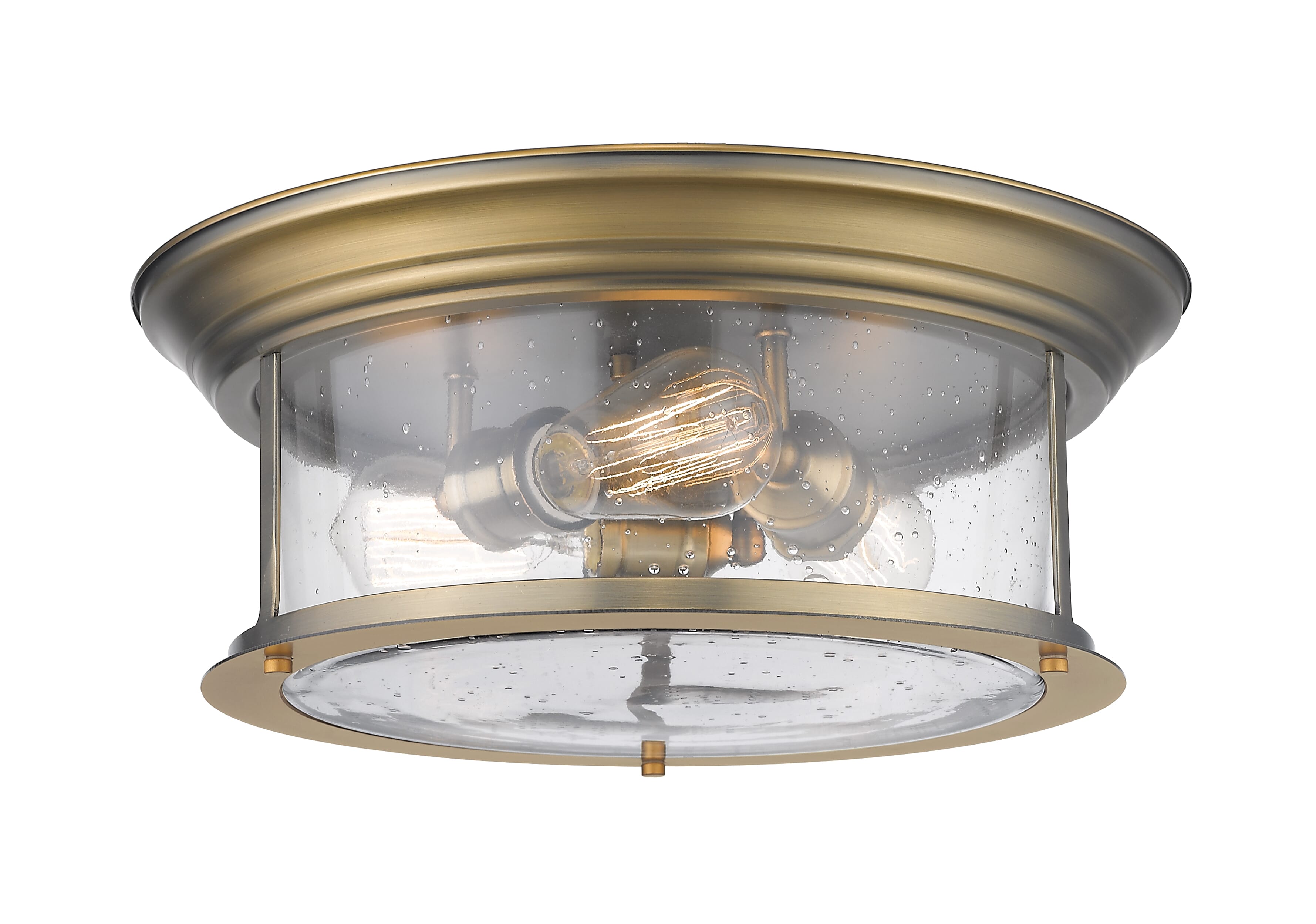 Sonna 3-Light Flush Mount Ceiling Light In Heritage Bra