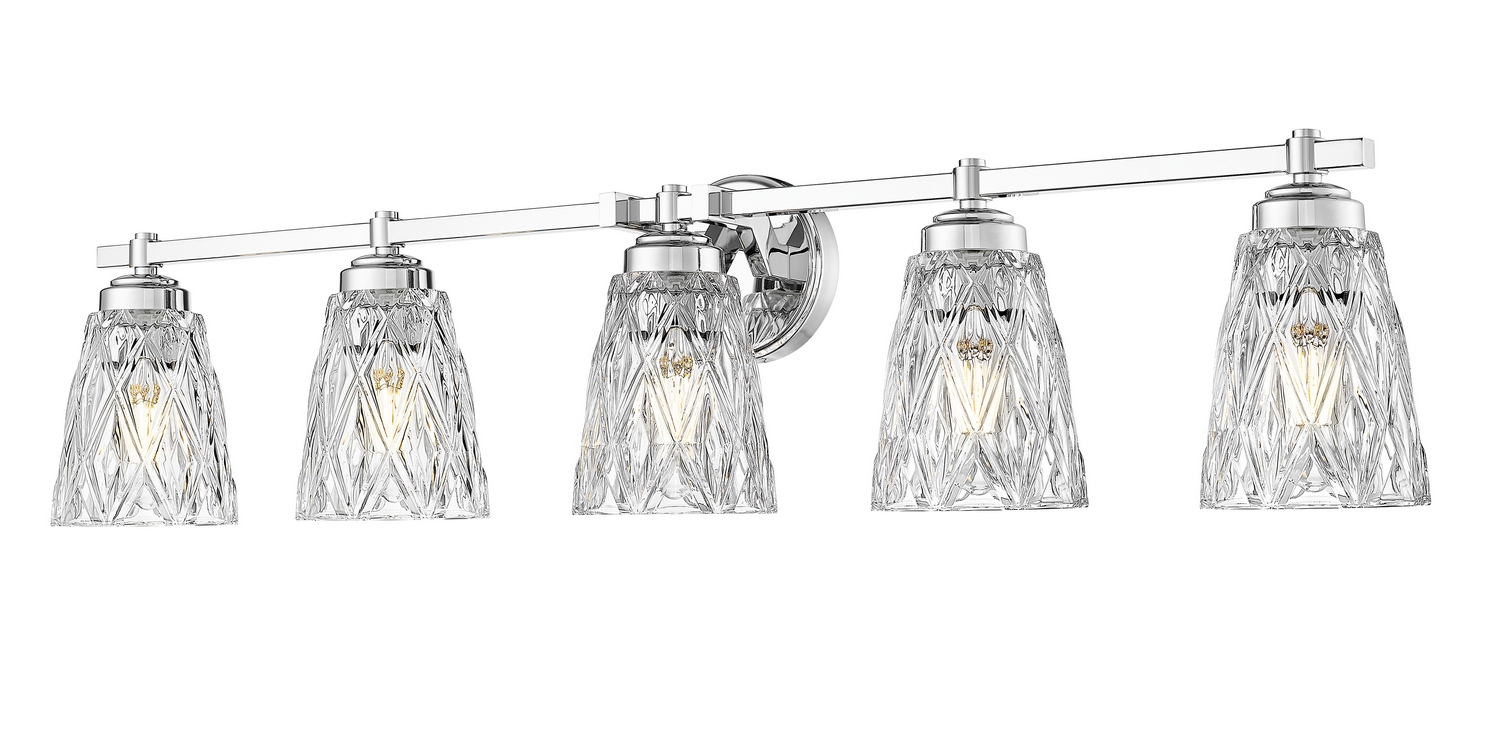 Chrome Bathroom Vanity Light from the Andree Collection