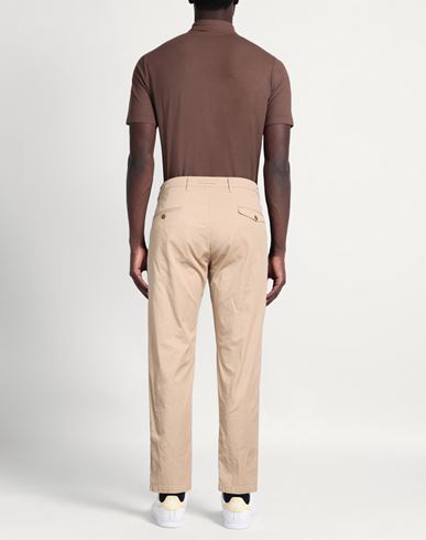 Man Pants Beige Size 38 Cotton, Elastane