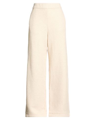 Woman Pants Beige Size M Cotton, Polyester