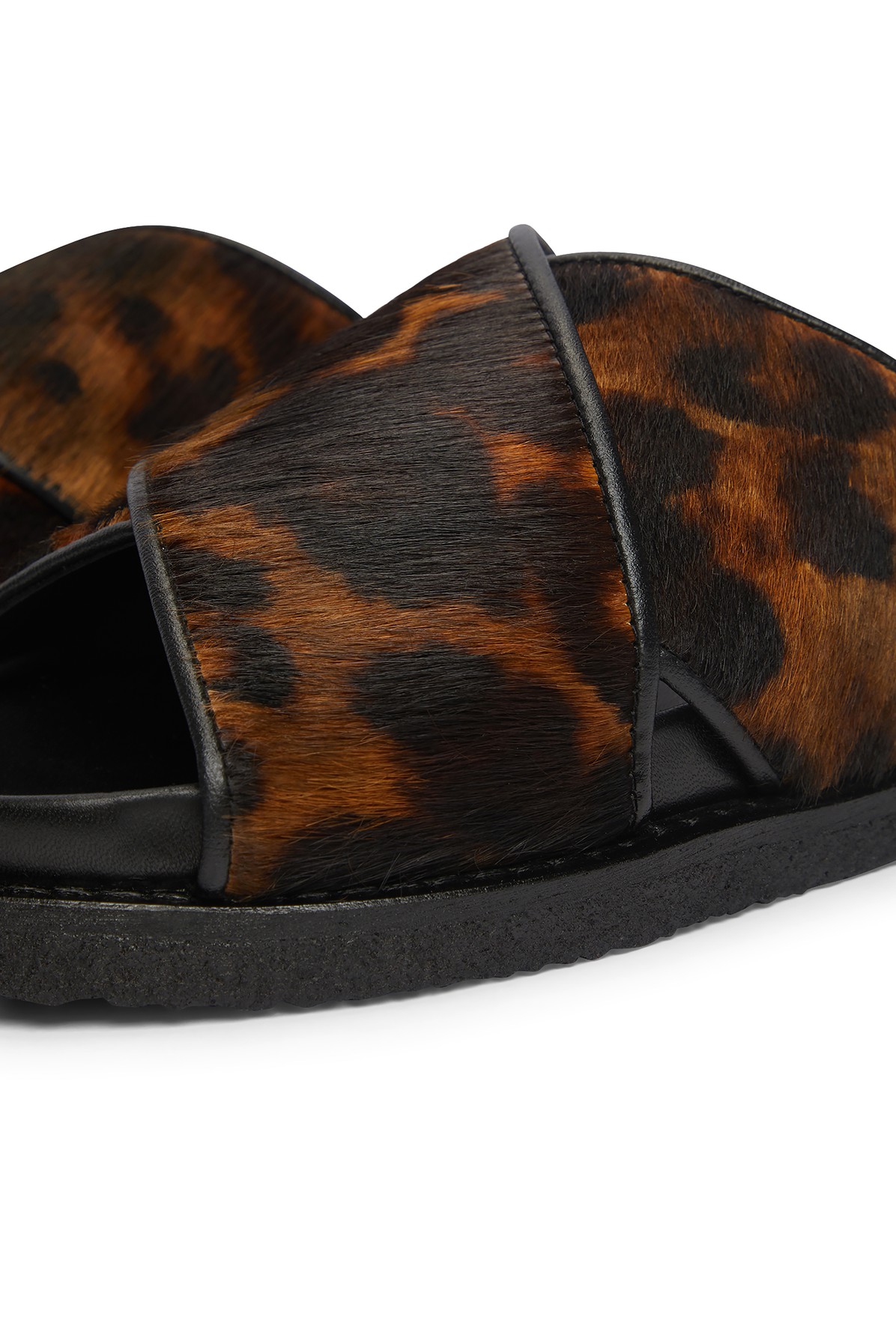 Fussbet sandals in pony leather