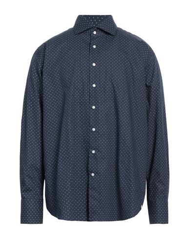 Man Shirt Midnight blue Size 17 Cotton