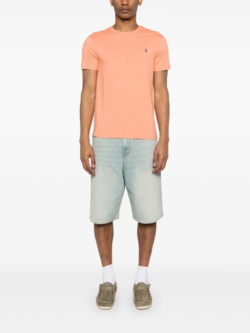 Orange Logo Crewneck T-Shirt