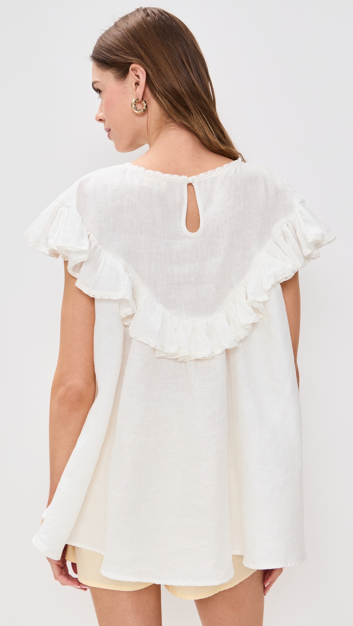 Viola Linen Tunic White