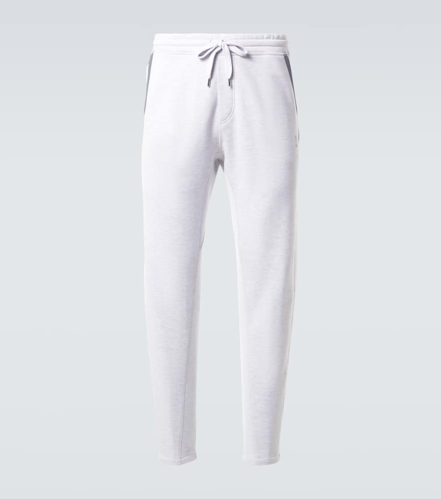 Cotton-blend jersey sweatpants