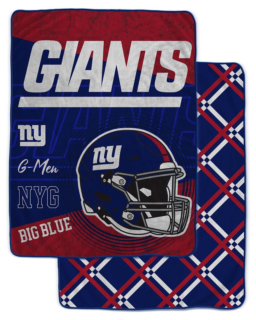 New York Giants Nfl Team Helmet Oversized Fleece Blanket