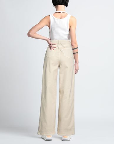 Woman Pants Beige Size 6 Cotton, Elastane