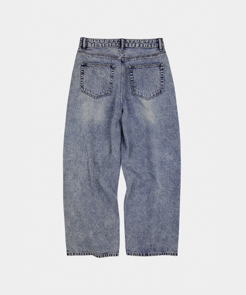 Stone Wide Jeans Denim Pants Ice Gray