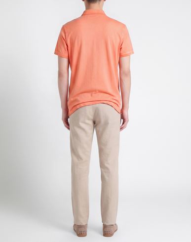 Man Polo shirt Orange Size XXL Cotton, Elastane