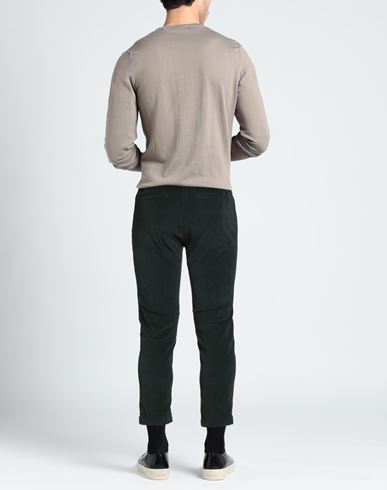 Man Pants Dark green Size 30 Cotton, Elastane