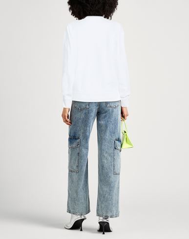 Woman Sweatshirt White Size L Cotton