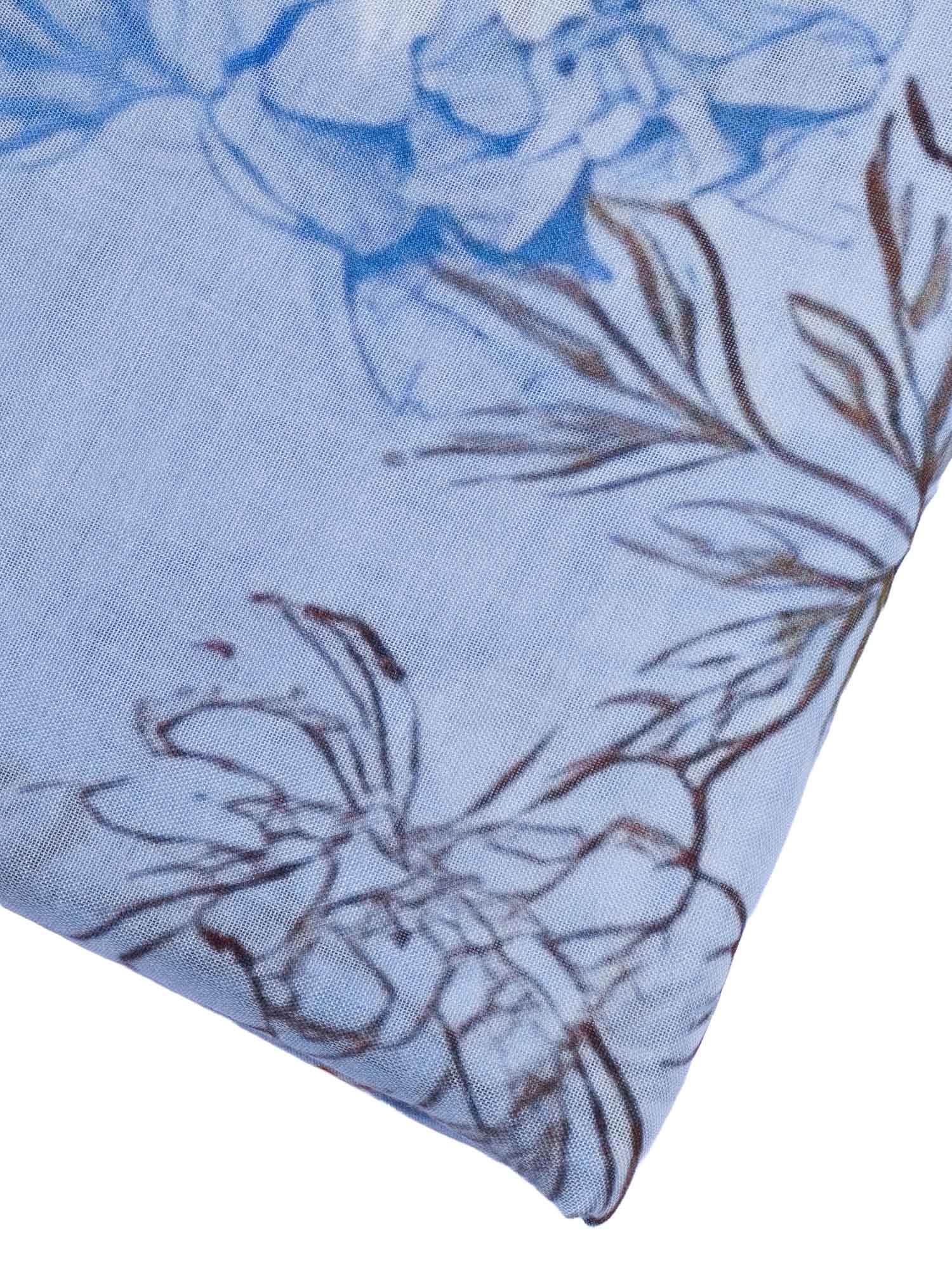 Perla Stole Blue Modal Silk Scarf - Women