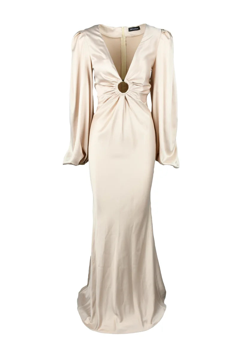Polyester Dress - Beige