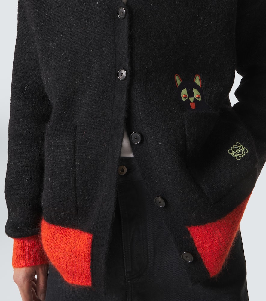 X Louis Wain mohair-blend cardigan