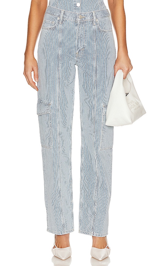 Ena Pelly HOSE IM UTILITY-STIL DIANA in Denim-Light. Größe 31. Also in 24, 26, 27