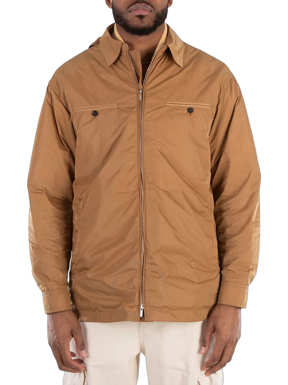 Lightweight Overshirt Jacket — Beige