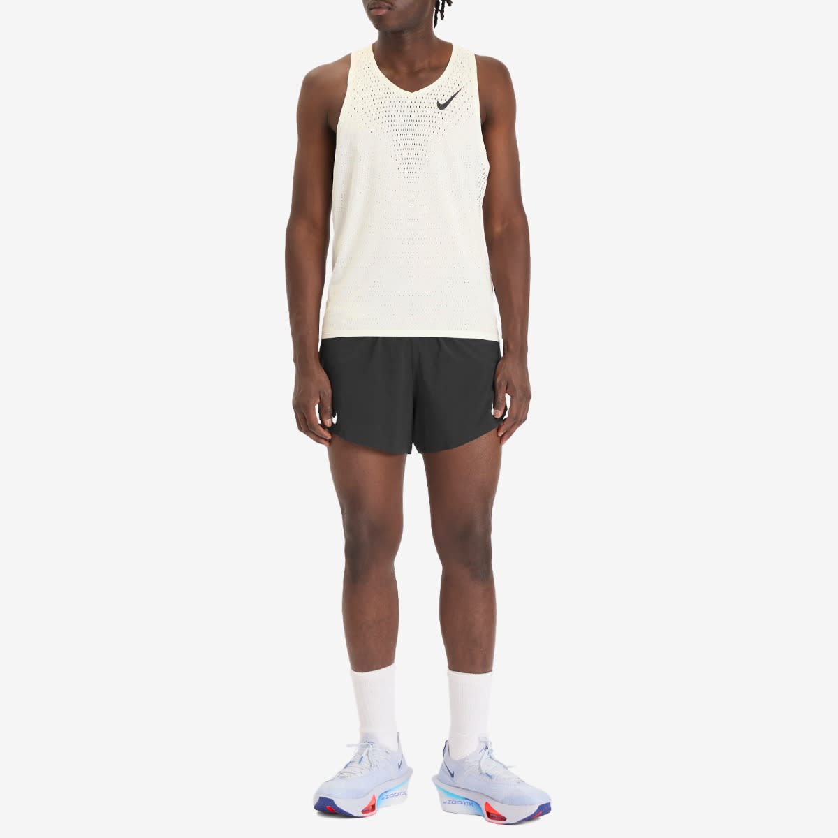 Men's Running Aeroswift Singlet Summit White/Black