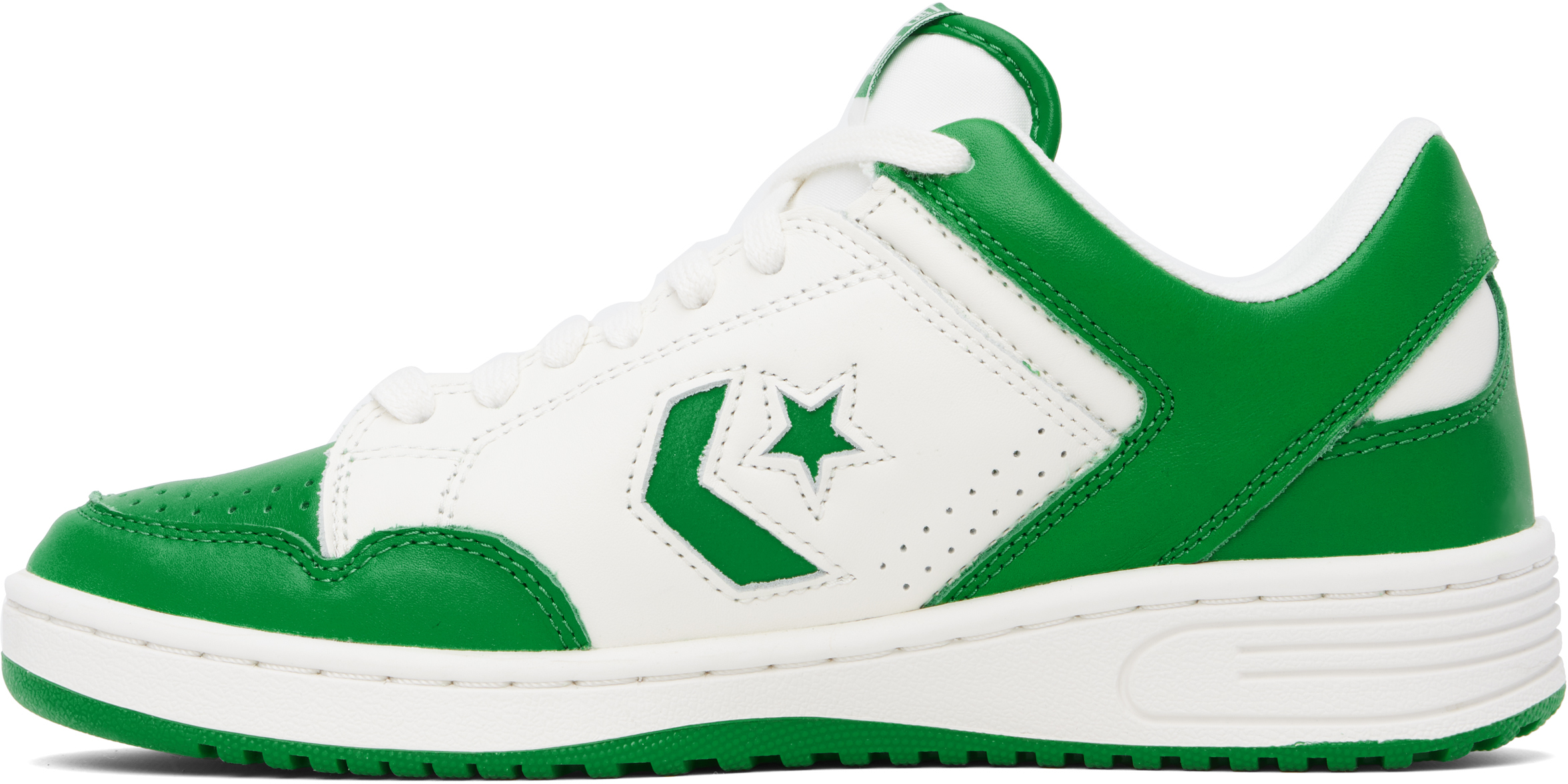Green & Off-White Weapon Low Top Sneakers