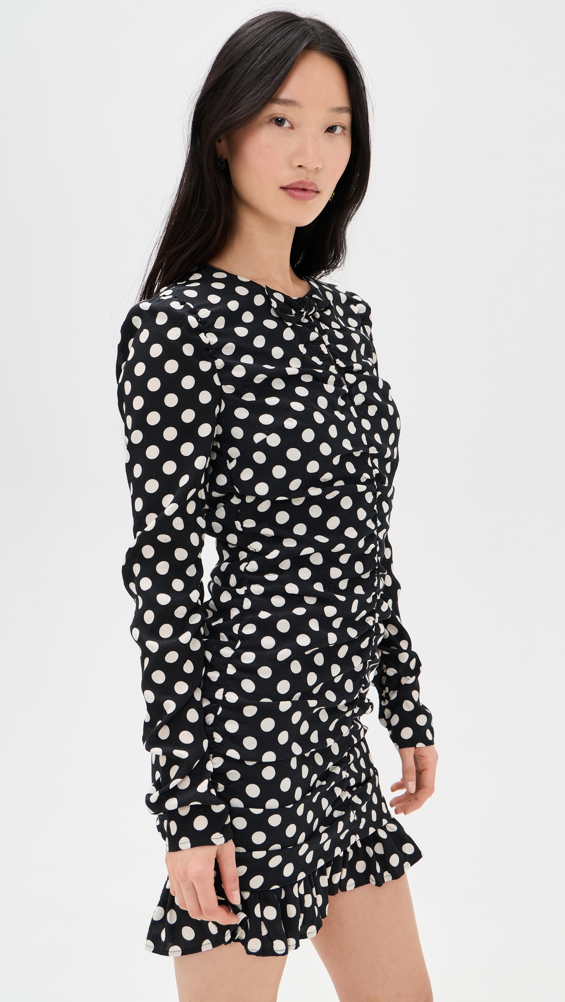 Jast Ruched Mini Dress Combo4 Black