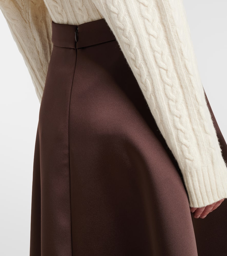 Róhe Satin midi skirt