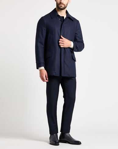 Man Coat Navy Size 40 Virgin Wool