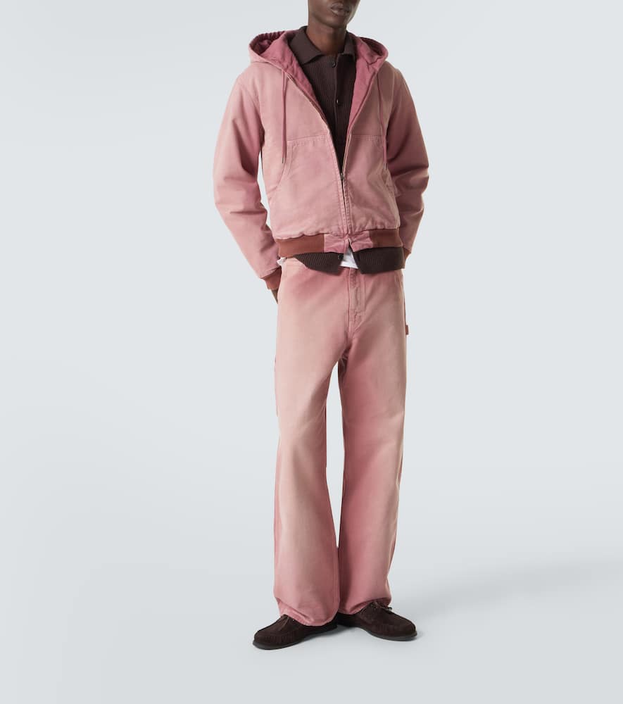 Cropped cotton hoodie