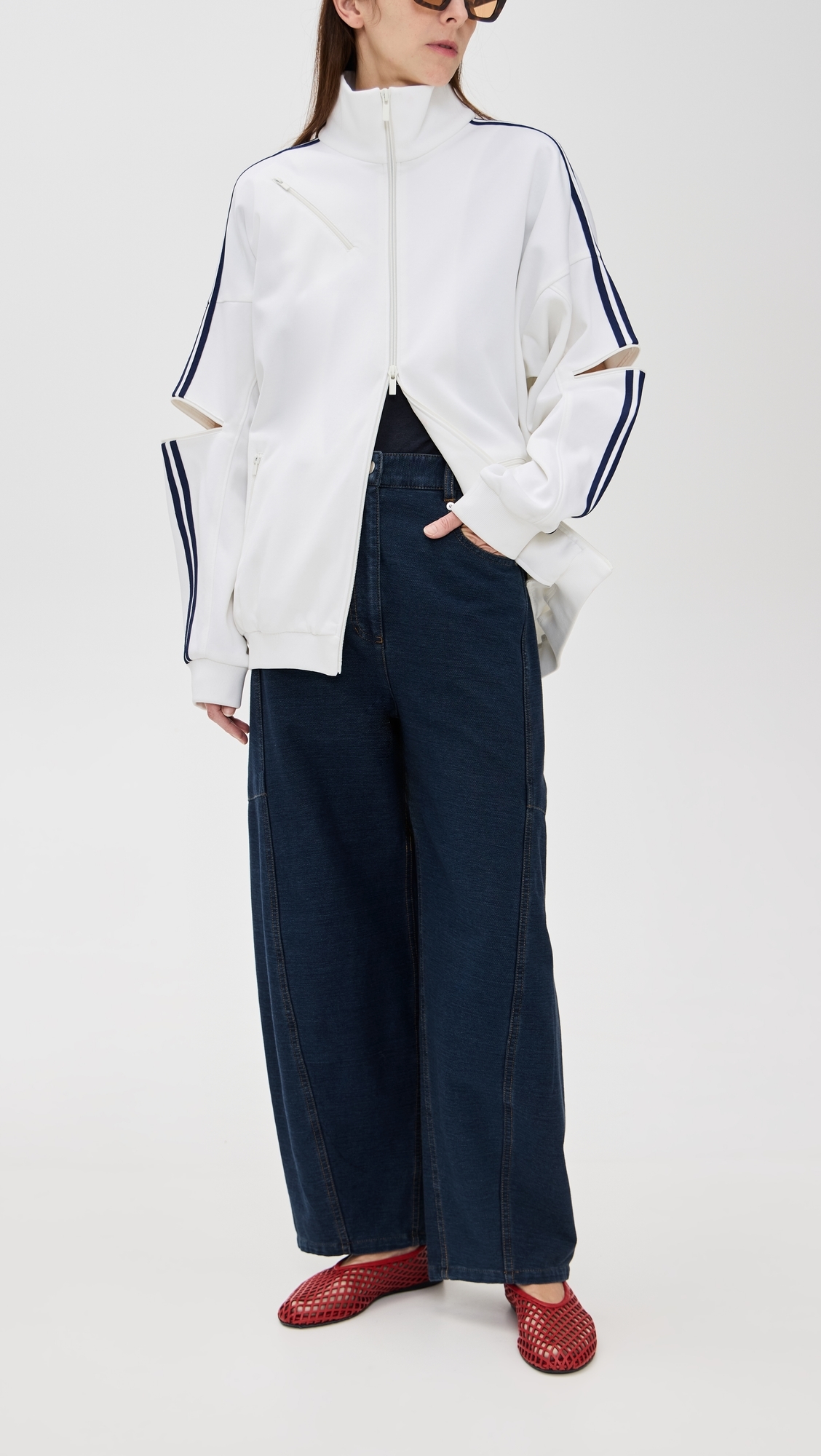 Petite Indigo Barre Denim Knit Sid Jeans Indigo