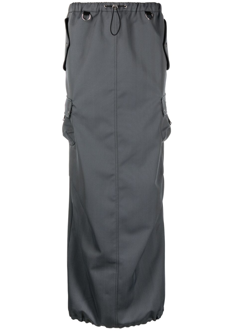 Tailored maxi cargo skirt - Black