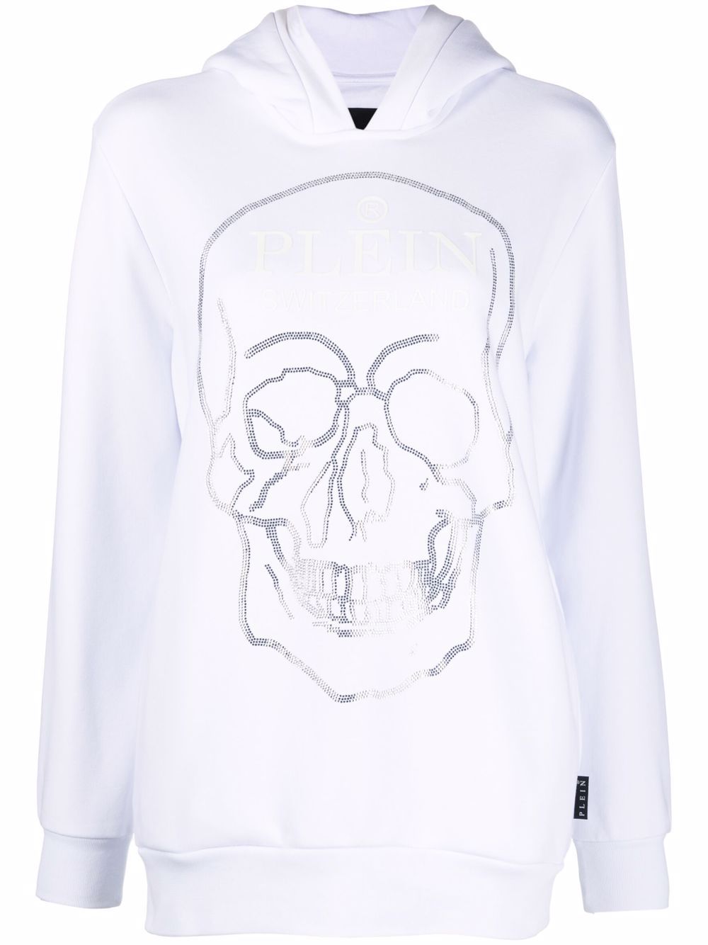 Crystal Skull long-sleeve hoodie - White