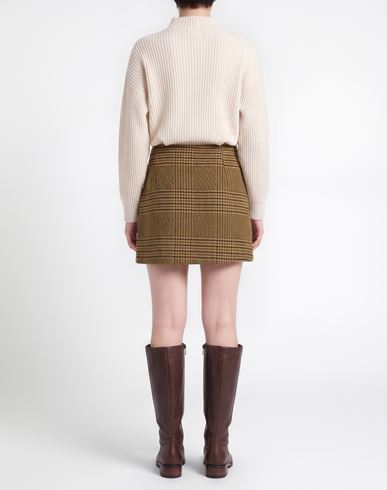 Woman Mini skirt Camel Size M Polyester, Acrylic, Polyamide, Viscose, Wool