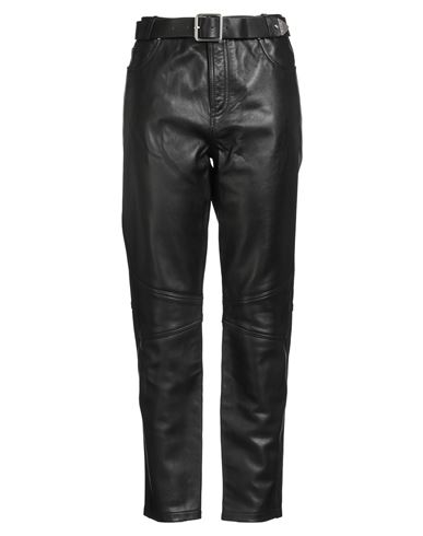 Woman Pants Black Size 8 Sheepskin