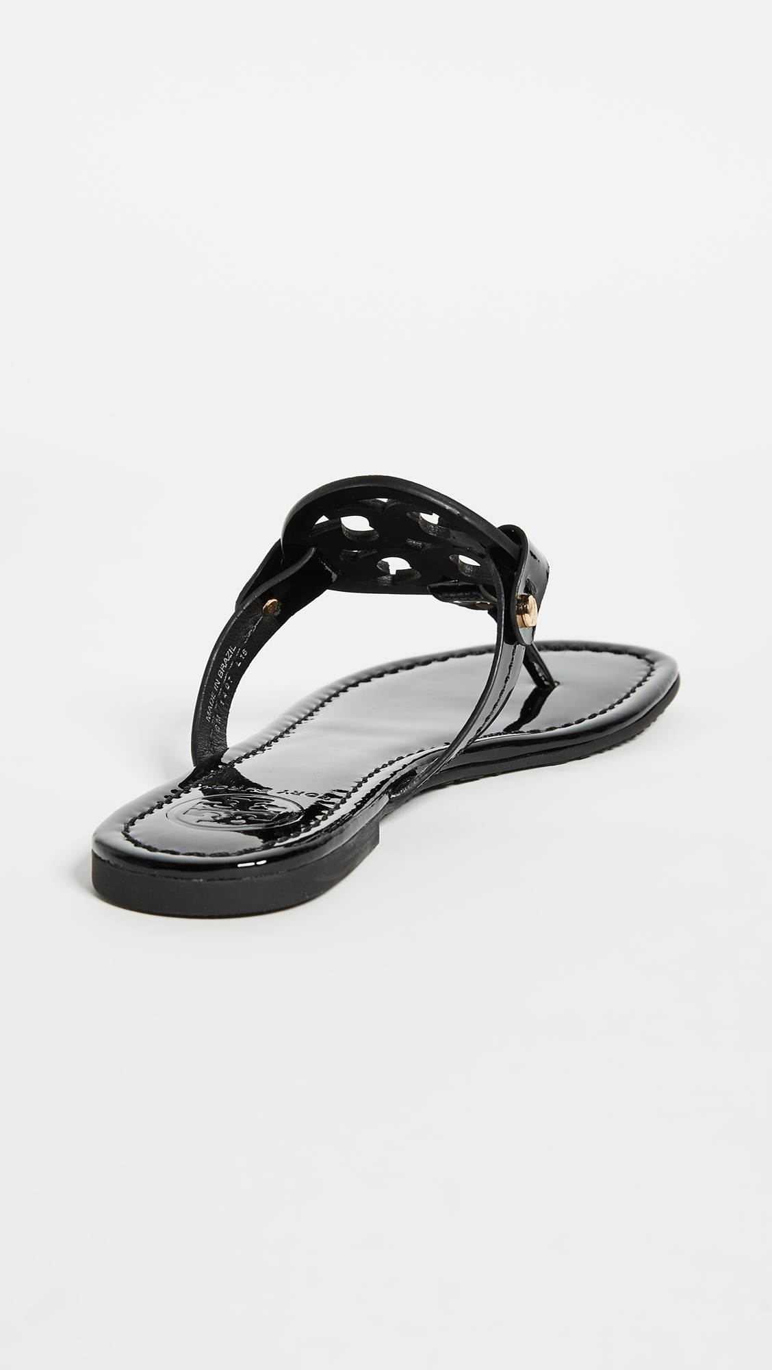 Miller Patent Thong Sandal Black