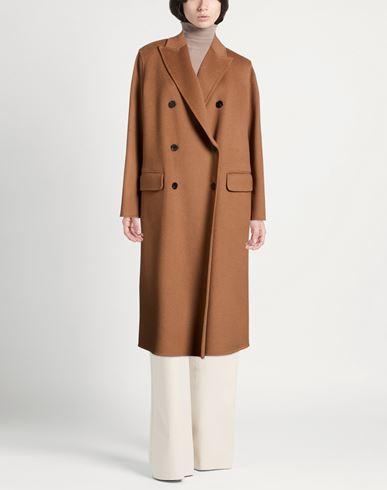 Paltò Fabbrica Woman Coat Light brown Size 2 Wool, Polyester, Viscose